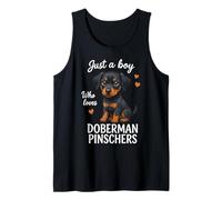 Solo un Chico Que ama a Doberman Pinschers Camiseta sin Mangas