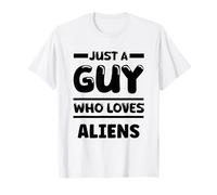 Solo un Chico Que ama a los Extraterrestres, Ropa Divertida para creyentes en ovnis Camiseta