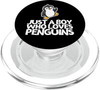 Solo un Chico Que ama a los pingüinos, pingüino Divertido PopSockets PopGrip para MagSafe