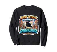 Solo un Chico Que ama el campeón Atleta Adolescente Amante del Parkour Sudadera