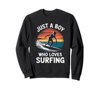Solo un Chico Que ama el Surf Olas Océano Niños Niños Surfing Sudadera