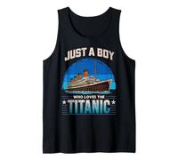 Solo un Chico Que ama el Titanic Vintage Ship Titanic Lovers Camiseta sin Mangas
