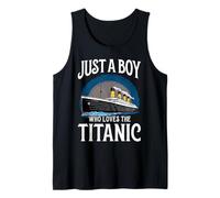 Solo un Chico Que ama el Titanic Vintage Ship Titanic Lovers Camiseta sin Mangas
