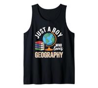 Solo un Chico Que ama la geografía Estudios sociales Camiseta sin Mangas