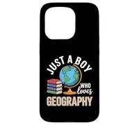 Solo un Chico Que ama la geografía Estudios sociales Carcasa para iPhone 15 Pro