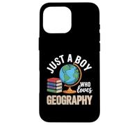 Solo un Chico Que ama la geografía Estudios sociales Carcasa para iPhone 16 Pro MAX