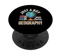 Solo un Chico Que ama la geografía Estudios sociales PopSockets PopGrip Adhesivo
