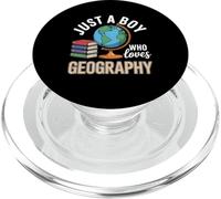 Solo un Chico Que ama la geografía Estudios sociales PopSockets PopGrip para MagSafe