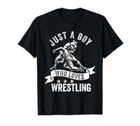 Solo un Chico Que ama la Lucha Libre Funny Wrestler niño Camiseta