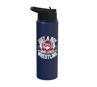 Solo un chico que ama la lucha libre | Niños y Niños | Lucha Stainless Steel Insulated Water Bottle