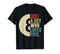 Solo un chico que ama la piscina Billar Retro Pool Camiseta