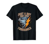 Solo un Chico Que ama la tormenta del Tiempo de Tornado Tornado Chaser Camiseta