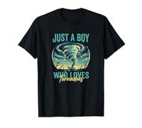 Solo un Chico Que ama la tormenta del Tiempo de Tornado Tornado Chaser Camiseta