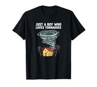 Solo un Chico Que ama la tormenta del Tiempo de Tornado Tornado Chaser Camiseta
