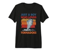 Solo un Chico Que ama la tormenta del Tiempo de Tornado Tornado Chaser Camiseta Premium