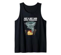 Solo un Chico Que ama la tormenta del Tiempo de Tornado Tornado Chaser Camiseta sin Mangas