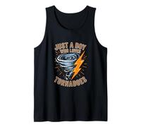 Solo un Chico Que ama la tormenta del Tiempo de Tornado Tornado Chaser Camiseta sin Mangas