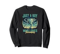 Solo un Chico Que ama la tormenta del Tiempo de Tornado Tornado Chaser Sudadera