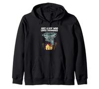 Solo un Chico Que ama la tormenta del Tiempo de Tornado Tornado Chaser Sudadera con Capucha