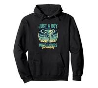 Solo un Chico Que ama la tormenta del Tiempo de Tornado Tornado Chaser Sudadera con Capucha
