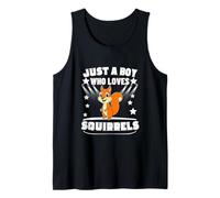 Solo un Chico Que ama Las Ardillas Ardilla Divertida Camiseta sin Mangas