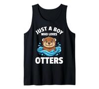 Solo un Chico Que ama Las nutrias Camiseta sin Mangas