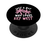 Solo un Chico Que ama Las Vacaciones en Key West Florida Keys PopSockets PopGrip Adhesivo