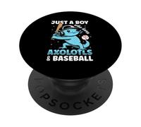 Solo un Chico Que ama los Axolotls y el béisbol PopSockets PopGrip Adhesivo