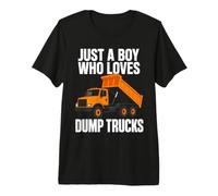 Solo un Chico Que ama los Camiones volquete niños Camiseta Premium