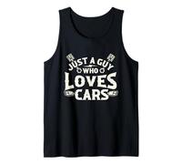Solo un Chico Que ama los Coches - Coche de Carreras Muscle Car Guy Camiseta sin Mangas