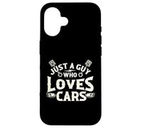 Solo un Chico Que ama los Coches - Coche de Carreras Muscle Car Guy Carcasa para iPhone 16