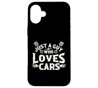Solo un Chico Que ama los Coches - Coche de Carreras Muscle Car Guy Carcasa para iPhone 16 Plus