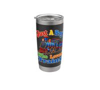Solo un chico que ama los entrena a los niños Vaso térmico de acero inoxidable de doble pared