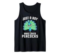 Solo un Chico Que ama los Pavos Reales Camiseta sin Mangas