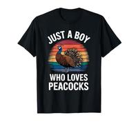 Solo un Chico Que ama los Pavos Reales, Fan del Pavo Real para niños Camiseta