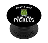 Solo un Chico Que ama los pepinillos PopSockets PopGrip Adhesivo