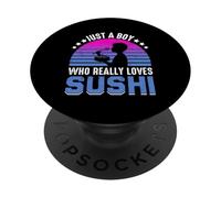 Solo un Chico Que Realmente ama el Sushi PopSockets PopGrip Adhesivo