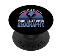 Solo un Chico Que Realmente ama la geografía PopSockets PopGrip Adhesivo