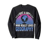 Solo un Chico Que Realmente ama la geografía Sudadera