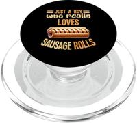 Solo un Chico Que Realmente ama los Rollos de Salchicha Amante de los comedores de Alimentos PopSockets PopGrip para MagSafe