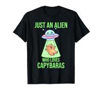 Solo un Extraterrestre al Que le encantan los Lindos platillos voladores OVNI de los capibaras Camiseta