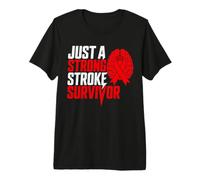 Solo un Fuerte sobreviviente de accidente cerebrovascular Ataque isquémico del Cerebro Rojo Camiseta Premium