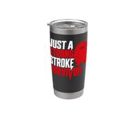 Solo un fuerte sobreviviente de accidente cerebrovascular ataque isquémico del cerebro rojo Vaso térmico de acero inoxidable de doble pared