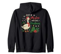 Solo un Ganso Tonto Que ama la Navidad, Lindo pájaro Festivo Sudadera con Capucha