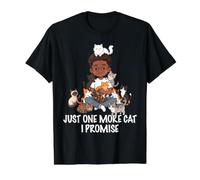 Solo un Gato más, lo Prometo, Amante de los Gatos, Hombre, niño, Gato, papá Camiseta gráfica económica, Hombre, Negro, M