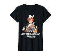 Solo un Gato más, lo Prometo, Amante de los Gatos, Hombre, niño, Gato, papá Camiseta gráfica económica, Mujer, Negro, L