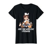 Solo un Gato más, lo Prometo, Amante de los Gatos, Hombre, niño, Gato, papá Camiseta gráfica económica, Mujer, Negro, M