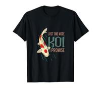 Solo un Koi más Prometo Divertido pez koi japonés Camiseta gráfica económica, Hombre, Negro, S