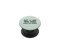 Solo UN Lass Que AMA A LOS Hombres EN Kilts Funny Scottish Kilt Meme PopSockets PopGrip Adhesivo