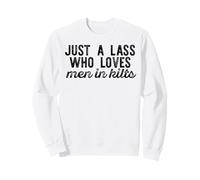 Solo UN Lass Que AMA A LOS Hombres EN Kilts Funny Scottish Kilt Meme Sudadera